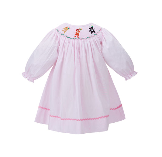 Dancing With Friends Smocked Long Sleeved Dress