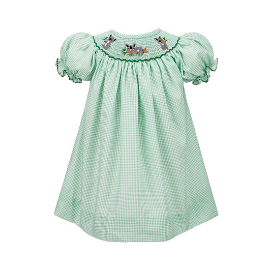 Koala Smocked Bishop Dress